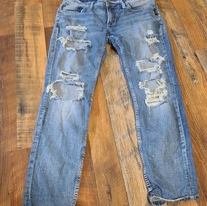 Silver Brand Distressed Boyfriend Crop Jeans Size 29